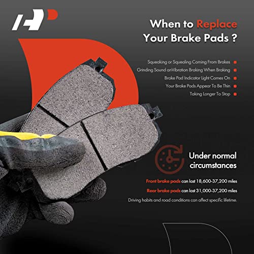 A-Premium Rear Ceramic Disc Brake Pads Set Compatible with Honda Ridgeline 2006-2014 3.5L & Acura TL 2009-2014 4-PC Set by A-premium - Image 7
