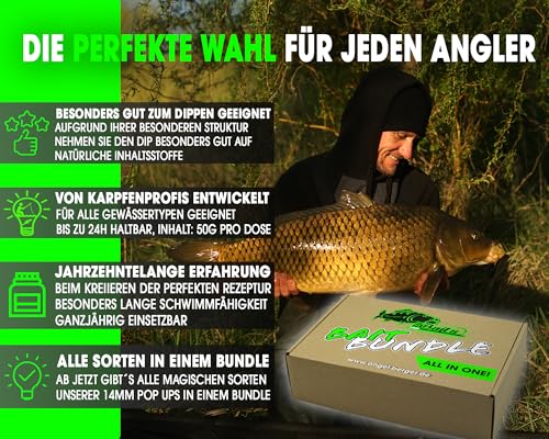 Angel-Berger Magic Baits Bait Bundle Pop Ups All in One Köderset Pop Up Boilies Sparpack Carp Hookbaits Floating Boilies – Bild 3