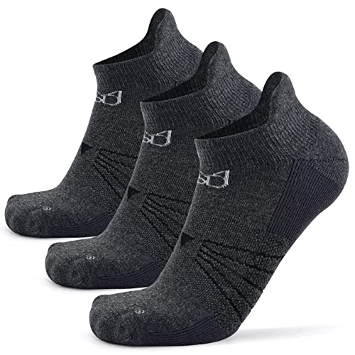 Image of Socks Daze 3 /6 Pack Men's Women's Merino Wool Ankle Running Sport Soft Thick Cushion Athletic Socks for Walking Light Hiking