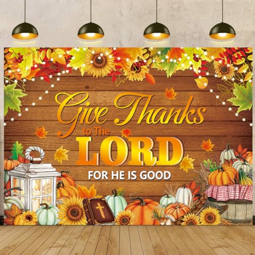 Toile de fond Thanksgiving chrétien décor automne ébène citrouilles pour fête religieuse 3x2,4m