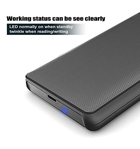 USB C External Hard Drive Enclosure, SNANSHI 2.5\" Hard Drive Enclosure USB C 3.1 to SATA III 5Gbps for 2.5\" SATA SSD HDD 9.5mm 7mm Hard Drive Case Housing with UASP, Tool-Free Design