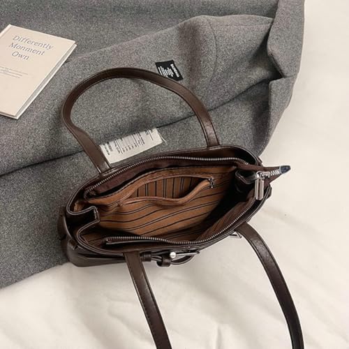 Vintage Winter Trendy Belt Underarm Bag Solid Simple Durable Handbag Commute Party Shoulder Bag for Women 20253
