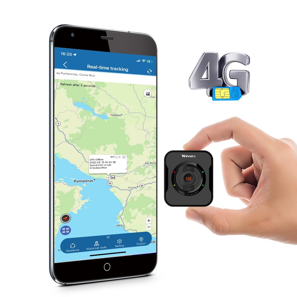 Localizzatore GPS Auto 4G Distanza Illimitata Globale, Mini Tracker GPS con Scheda SIM Funziona in Europa Tracciamento in Tempo Reale, Piccolo Tracker Portatile con Allarme SOS, Magnete Rimovibile S1