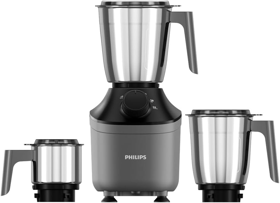Philips HL7770/00 Mixer Grinder, 800 Watt Powerful motor, 3 Jars, MicroGrind technology : Grind even 1 pepper; Choose Coarse, Fine, or Superfine for perfect textures every time