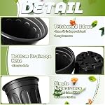 Paquet de 50 1 Pots de chambre de bébé de plantes de Gallon, pots de plantes en plastique avec trous de drainage et 100Pcs Etiquettes végétales, Souples graines de fleurs réutilisables durables Pots de départ pour les plantes, les coupes, la transplantation