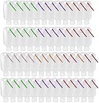 50 PCS Travel Plastic Clear Keychain Bottles, Hand sanitizer Bottle containers, Leakproof Refillable Empty Bottles Portable Squeeze Containers with Flip Cap(50ml/1.7oz)