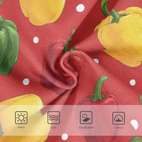 Wusikd Pepper Girls' Underwear Cotton Red Yellow Green Girls Briefs Soft Toddler Underwear 2T3