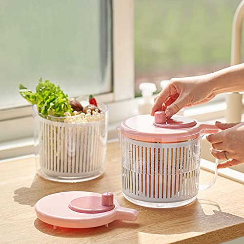 Dryer Salad Spinner 2.5L - Kitchen Manual Lettuce Spinner With Secure Lid Lock & Rotary Handle - Easy To Use Salad Spinners Kitchen #TOP5