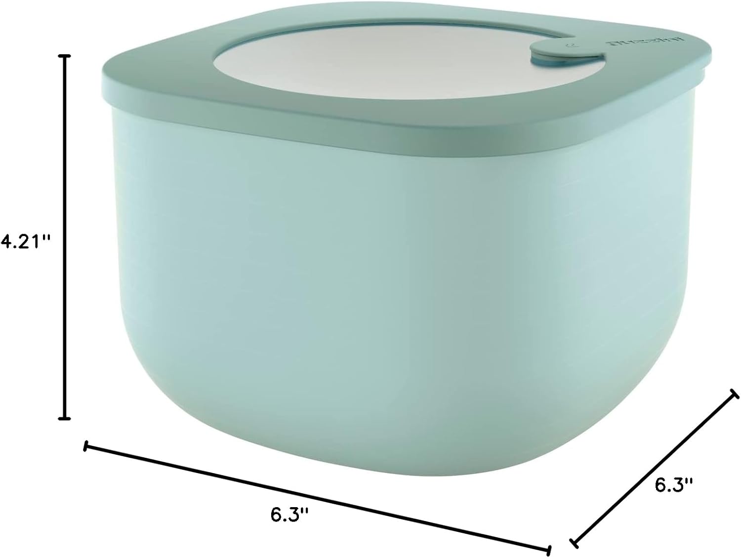 Guzzini - Kitchen Active Design, STORE&MORE, Deep Airtight Fridge/Freezer/Microwave Containers (M) - Sage Green, 16 x 16 x h10,7 cm | 1550 cc - 170703176