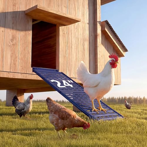 Lilyang Heavy Duty Chicken Coop Ladder Ramp, Weather-Resistant Non-Slip Design,