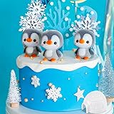 JeVenis Pinguin Geburtstag Tortendeko Pinguin Party Kuchen Deko Polar Themed Geburtstagsparty Dekoration Penguin Birthday Cake