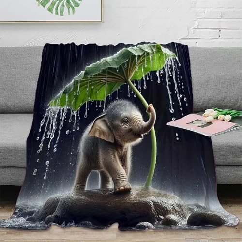 Couverture éléphant imprimée 3D idéale pour vos soirées cocooning - 2