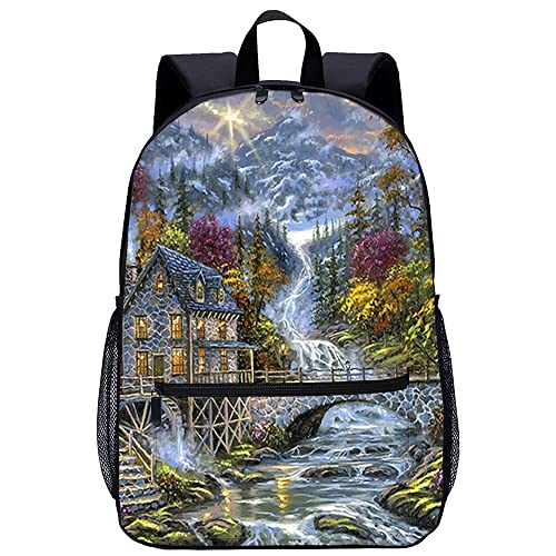 Sac de voyage scolaire cascade 3D idéal pour les sorties des enfants
