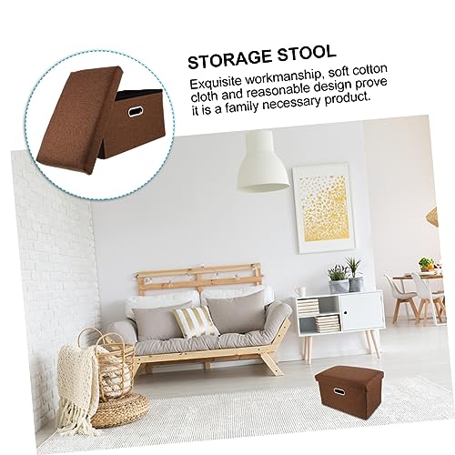 Tabouret de rangement multifonctionnel compact avec assise rembourrée - 7