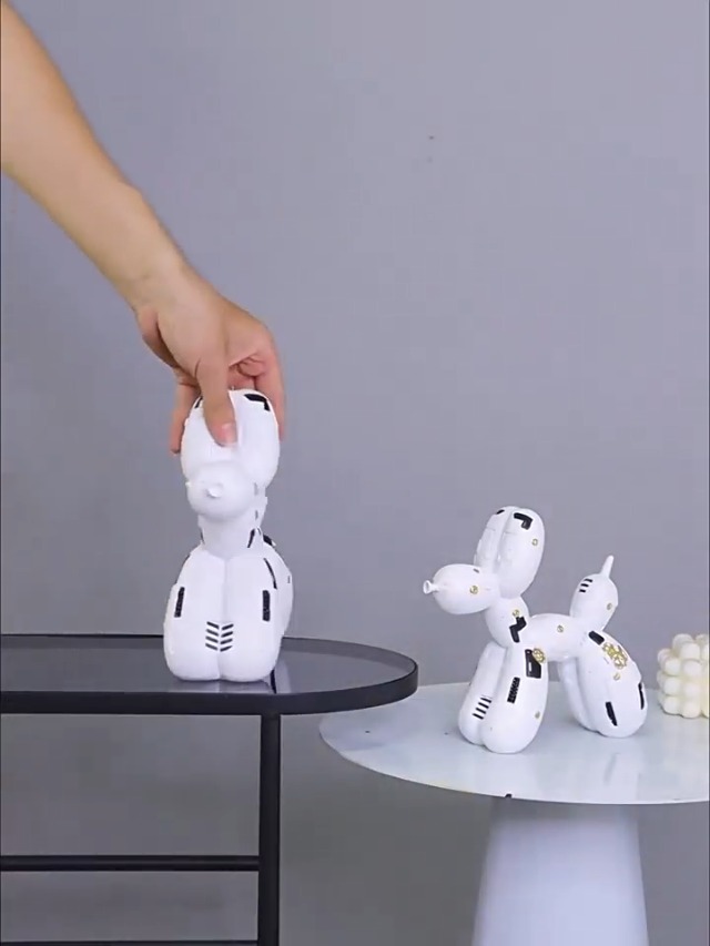 Estatua de Perro Globo de Resina para Decoración miniatura 7