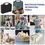 105 PCS 3D Printer Tools Kit, 3D Printing Accessories with Cleaning Tool, Deburring Tool, Pliers,Cutting Mat,Tweezers,Ruler and Other 3D Printing Accessories for Finishing, 3D Print Removing, Cleaning - Image 7