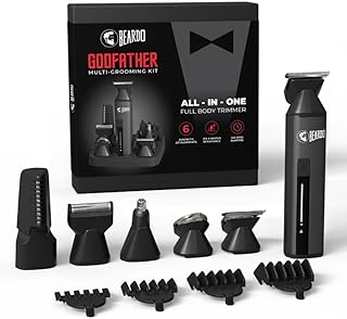 BEARDO Godfather Premium Trimmer
                            Kit for Men | Full Body Grooming Kit with 6
                            Magnetic Attachments | 8000 RPM Motor, 120
                            Mi...