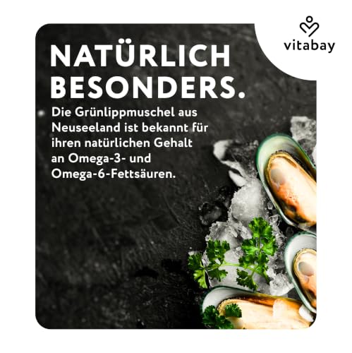 Vitabay Grünlippmuschelextrakt 2000mg – 300 Grünlippmuschel Kapseln