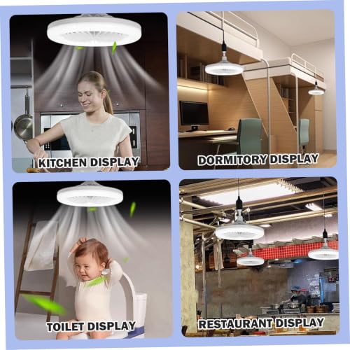 Ventilador de techo con luces LED y control remoto casquillo E27 blanco 5
