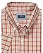 Arrow Men's Hamilton Plaid Short Sleeve Shirt, Orange Rust, M