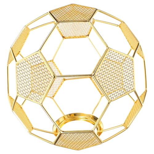 Abat-jour ballon de football doré en métal ajouré Mikikit pour suspension de plafond