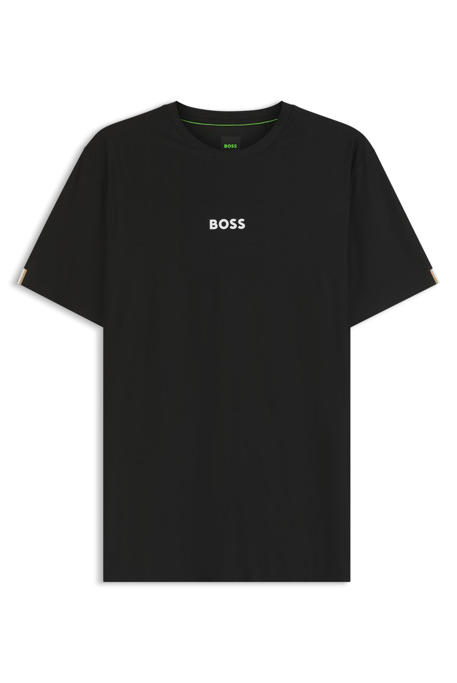 Active Slim-fit T-Shirt Mit Jacquard-Streifen Und Logo-Print