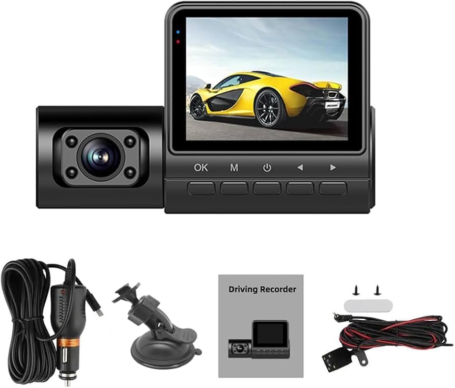Ultimate 3-Channel Car Dash Camera with Full HD Recording & Night Vision Safety System-image-7