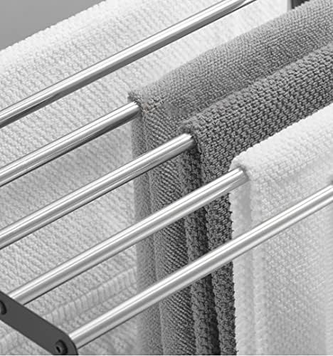 Space-Saving Foldable Wall-Mounted Clothes Drying Rack - Indoor Laundry Organizer for Bathroom, Dorm, Garage - Compact & Versatile Clothes Airer