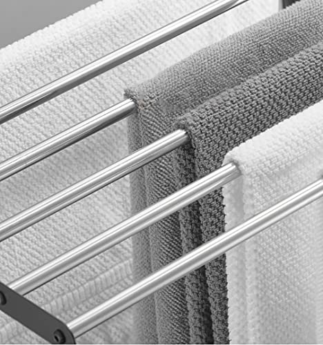 Étendoir à linge mural 60 cm extensible pour salle de bain et piscine - 5