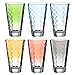 Produktbild LEONARDO HOME 025907 Trinkglas OPTIC 6 Stück sortiert 300 ml Pastell, Glas, 300 milliliters, Bunt