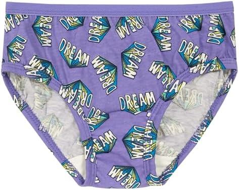 Fruit of the Loom Girls' Tag Free Cotton Brief Underwear Multipacks, Low Rise Brief - Purple/Blue/White, 8, Pack of 10 - 2