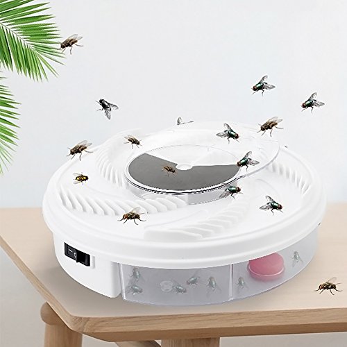 Stecto Asesino eléctrico para atrapamosas, control de plagas de insectos, dispositivo giratorio no tóxico para atrapar alimentos, para el hogar, interior y exterior Cover