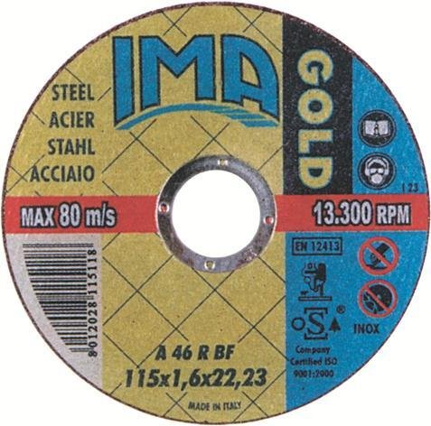 Disco de corte de hierro e inoxidable para amoladora Flex – 10 unidades – 115 x 1 mm