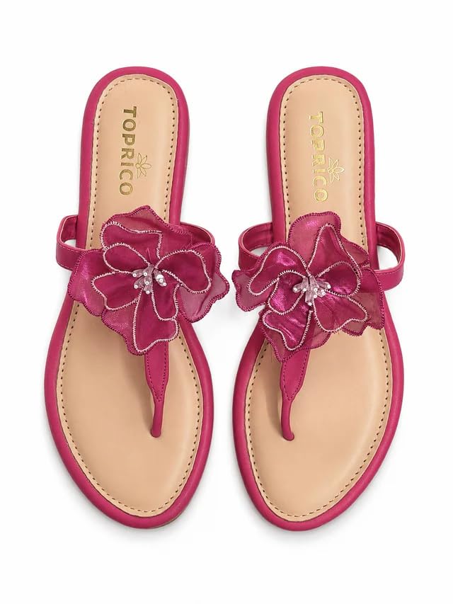 Women Embroidered Flat Sandals Soft Cushion Comfort Daily | FLOWER-image-25