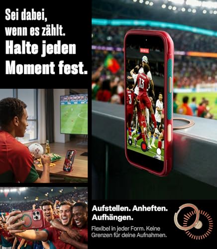 TORRAS Q3 Air x Portuguese Football Federation (FPF) Limitierte Auflage für iPhone 16 Pro hülle mit echtem Airbags Doppelter Schutz & 360°… – Ansicht 5