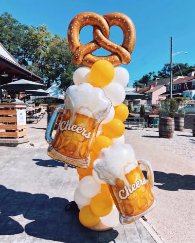 Oktoberfest Decorations Balloon Kit with Beer Mugs & Pretzel October Fest