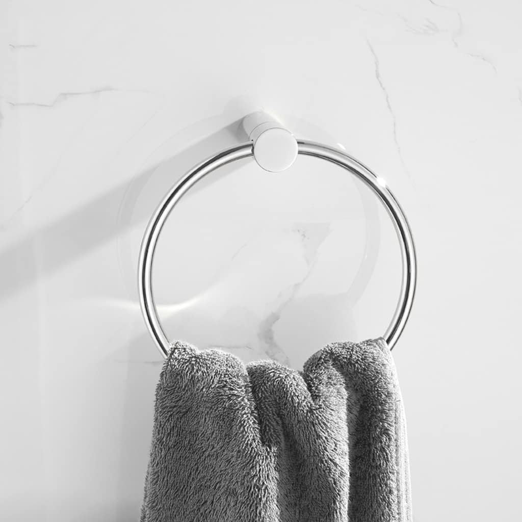 LSLYTQ All Copper Bathroom Thickening Towel Ring, Wall Mounted Style Bathroom Towel Hanger