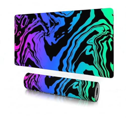 Image of Saco XXL Gaming Mouse Pad for PC - Large Desk Mat 900x400x3mm, Extended Non-Slip Rubber Base, Waterproof Surface, Fluid Design, Big Keyboard Mouse Pad for Office & Home Setup