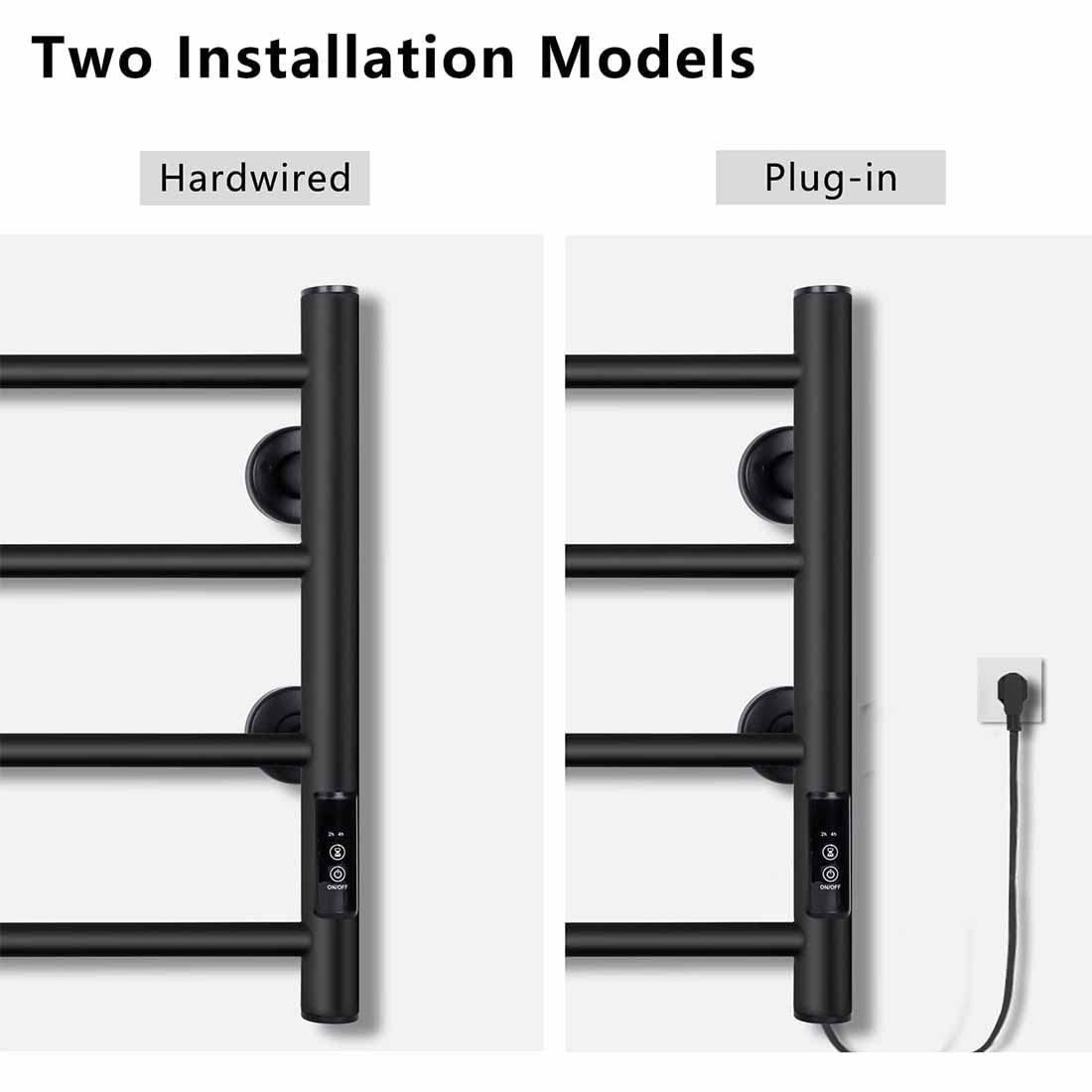 Amazon.com: JXXM Heated Towel Rack 8-Bar Towel Warmer Rack Wall Mounted  Electric Towel Warmer Electric Towel Drying Rack with Timer Silver  Stainless Steel Heated Towel Warmer for Bath, Plug-in/Hardwired : Home u0026