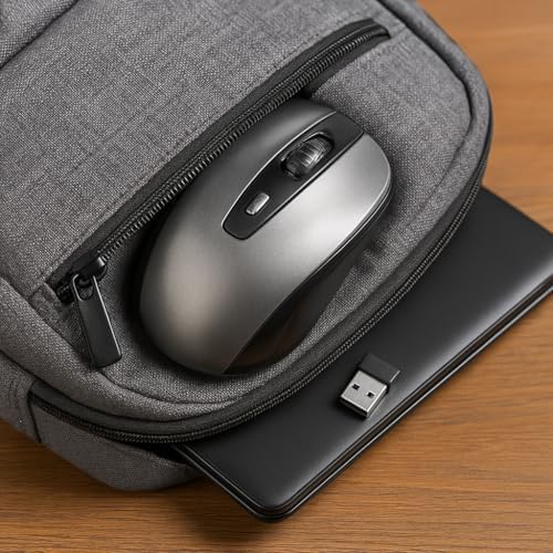 2.4 GHz Kablosuz Mouse – Sessiz Tıklama, Ergonomik Tasarım, Yüksek Hassasiyet, USB Alıcılı, Ofis ve Ev Kullanımına Uygun Dizüstü Bilgisayar Mouse - Siyah - Görsel 8