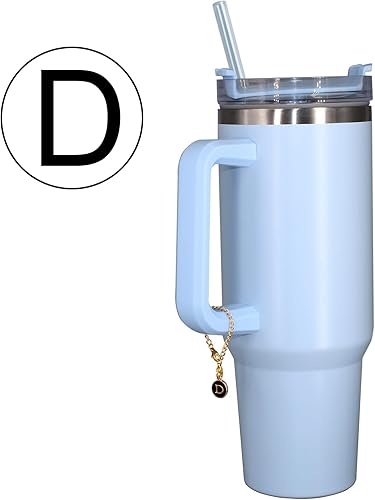 Miniatura 4 de Accesorios de letras para taza Stanley, 2 dijes de letras iniciales de identificación personalizados para vaso Stanley