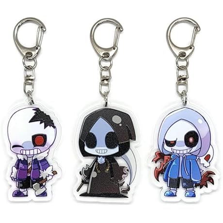 Undertale Sans Acrylic Keychain Trio Sans Plush