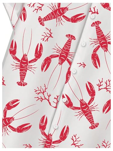 SHENHE Men's Hawaiian Shirt Short Sleeve Button Down Funny Printed Summer Beach Aloha Shirt4