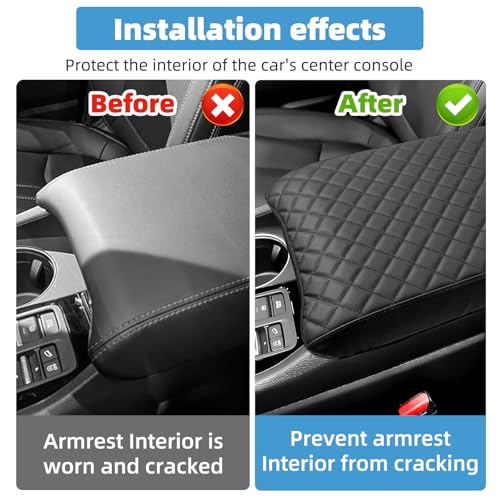 Image of Center Console Armrest Cover for Honda Pilot 2023 2024 2025 & Ridgeline 2024 2025 & Passport 2024 2025 2026 Fully Covered Anti-Scratch Protector Interior Accessories