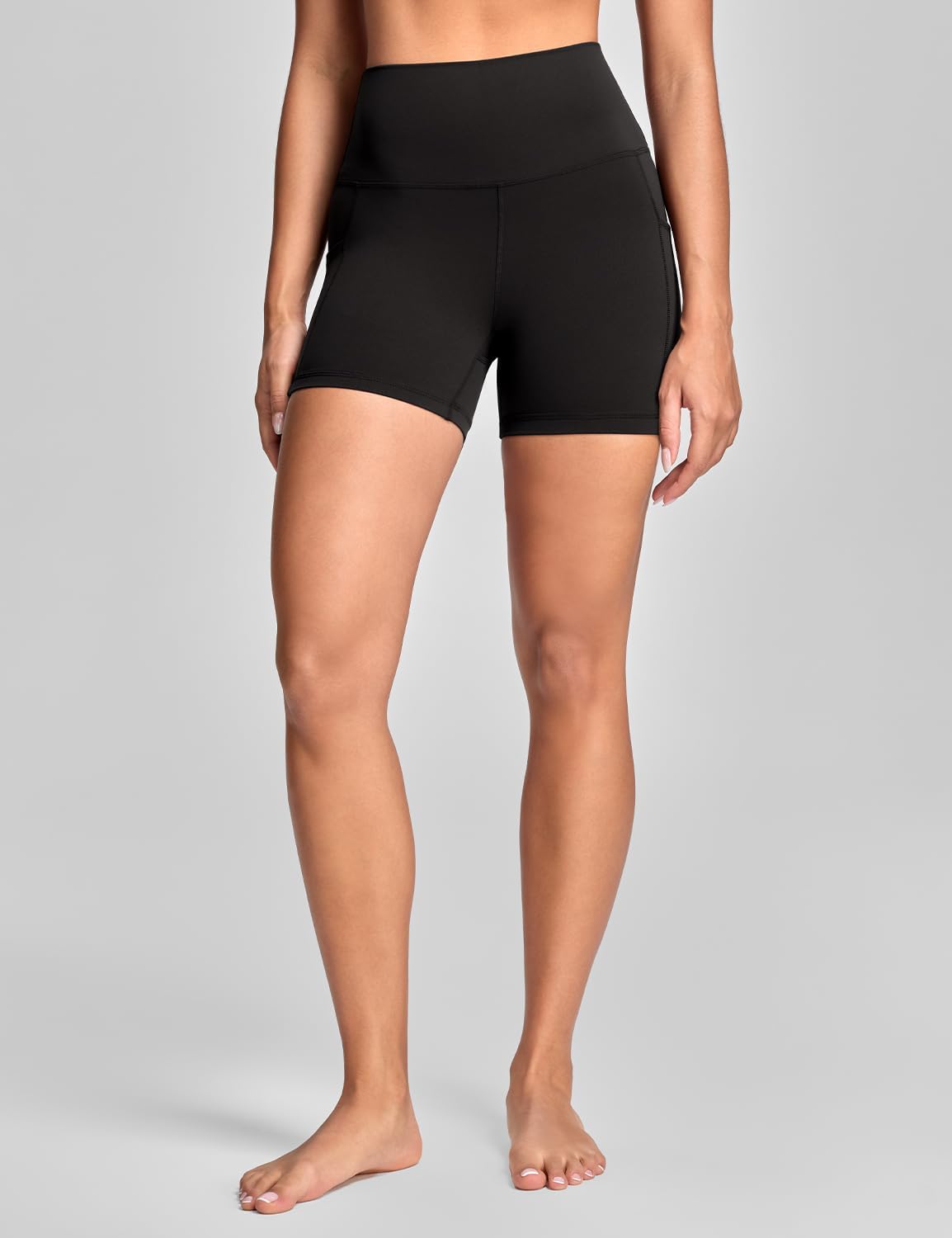 HeyNuts Workout Pro Biker Shorts with Pockets 4''/ 6'', Compression High Waisted Workout Shorts