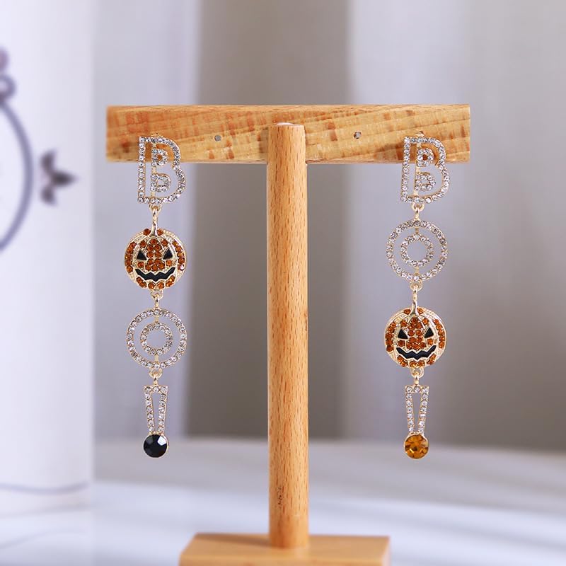 Halloween Earrings for Women Cute Spooky Pumpkin Ghost Bat Drop Dangle Earrings Halloween Jewelry Costume Accessories - Image 6