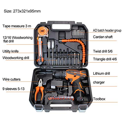 SEESEE.U Home DIY Tool Kit, Handwerkzeuge und 35-teiliges Wandbehang-Kit mit Schraubendreher und Bohrmaschine für die… – Bild 5