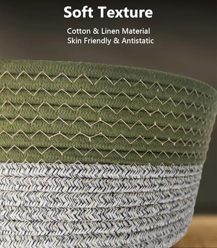 7WUNDERBAR Katzenbett waschbar Rund Katzenkorb, Ø 42 cm, Höhe 15 cm, Katzenschlafplatz aus Baumwollseilen Katzenkörbchen für oder kleine Hunde (B)