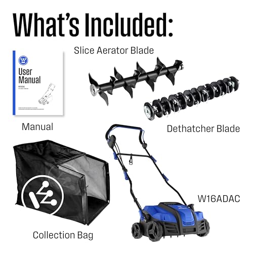 Image of Westinghouse 16 inch 15-Amp 2-in-1 Electric Dethatcher and Scarifier with Collection Bag