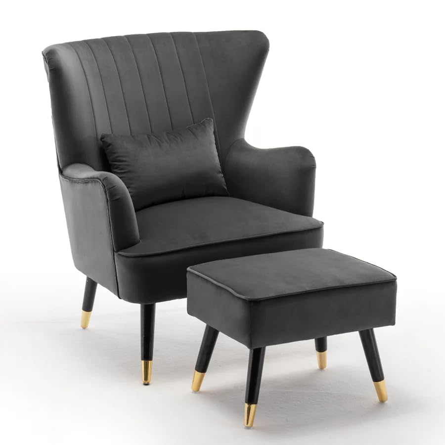 Image of Modern Armchair Single Sofa Chair for Small Apartments, Living Room or Bedroom